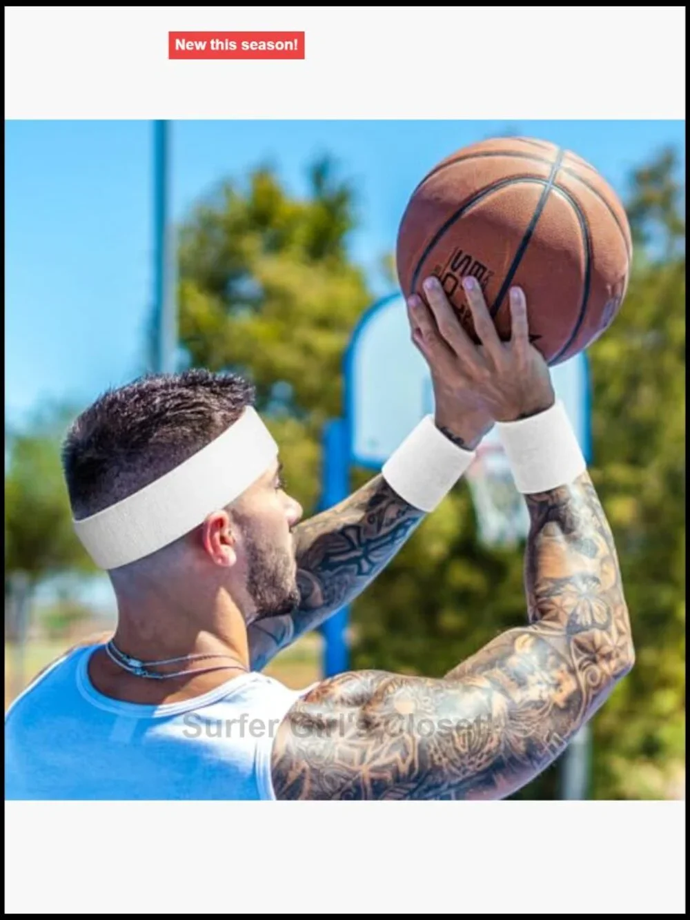 Moisture Wicking Cotton Terry Cloth Sports Headband for Running Gym Tennis